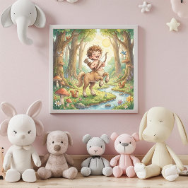 Cute Baby Sagittarius Zodiac Wall Art Poster ポスター