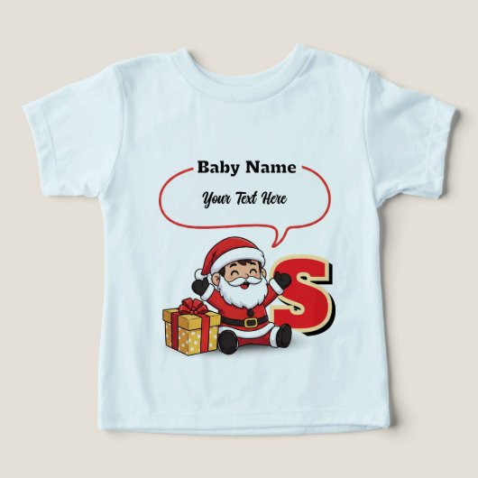 Cute Baby Santa Customizable Kids T-Shirt  (デザイン正面)