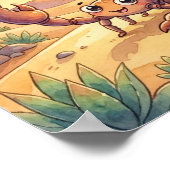 Cute Baby Scorpio Zodiac Wall Art Poster ポスター (角)