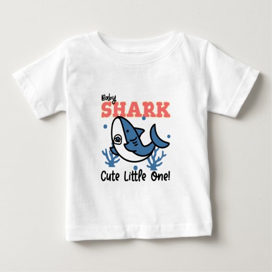 Cute Baby Shark Doodle ベビーTシャツ (正面)