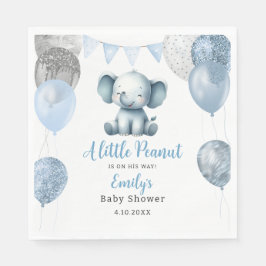 Cute Baby Shower blue Elephant Boy Balloons  スタンダードランチョンナプキン