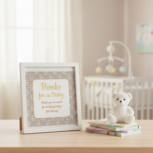 Cute Baby Shower Books for Baby  ポスター