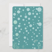 Cute Baby Shower Boy Aqua Fish Park Adorable Oce 招待状 (裏面)