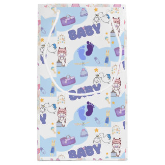 Cute Baby Shower Gift Bag スモールペーパーバッグ