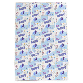 Cute Baby Shower Gift Bag ミディアムペーパーバッグ