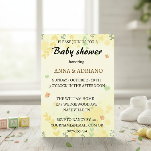 Cute Baby Shower Invitation – Gender Neutral” シーズンカード