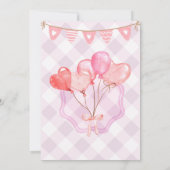 Cute Baby Shower Invitation Template - Blue & Pink 招待状 (裏面)