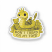 Cute Baby Snake Don't Tread On My Toys Gift シール (正面)