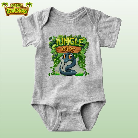 Cute Baby Snake Whimsical Wildlife Character 🐍 ベビーボディスーツ