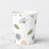 Cute Baby Spring Summer Rabbit On A Bike Pattern 紙コップ (裏面)