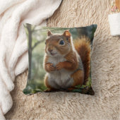 Cute baby squirrel cottage garden  クッション (ブランケット)