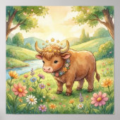 Cute Baby Taurus Zodiac Wall Art Poster ポスター (正面)