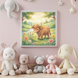 Cute Baby Taurus Zodiac Wall Art Poster ポスター