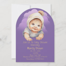 Cute baby themed for Baby Shower Invitation 招待状
