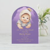 Cute baby themed for Baby Shower Invitation 招待状 (スタンド正面)