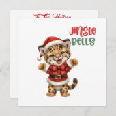 Cute Baby Tiger cub Christmas Illustration シーズンカード (正面/裏面)
