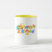 Cute Baby Tiger Happy Birthday Coffee Mug マグカップ (中央)