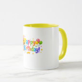 Cute Baby Tiger Happy Birthday Coffee Mug マグカップ (正面右)