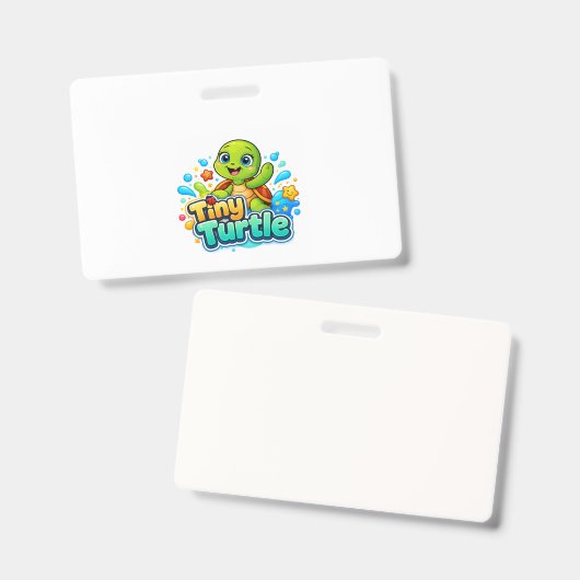Cute Baby Turtle バッジ (正面＆裏面)