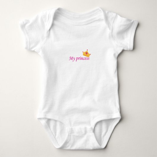 Cute baby undershirt with phrase (My Princess) on  ベビーボディスーツ (正面)
