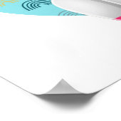 Cute Baby Unicorn Art, Child's Name & Message ポスター (角)