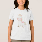 Cute Baby Unicorn Illustration トライブレンドＴシャツ (正面)