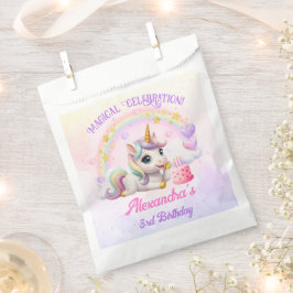 Cute Baby Unicorn Rainbow Magical Birthday フェイバーバッグ