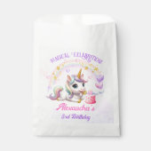 Cute Baby Unicorn Rainbow Magical Birthday フェイバーバッグ (正面)