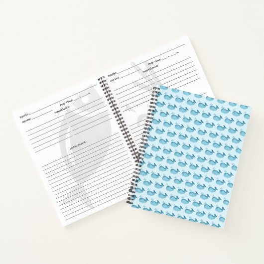 Cute Baby Whale Spiral Notebook ノートブック (内部)