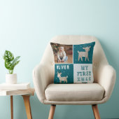 Cute Baby's 1st Christmas Photo Reindeer クッション (椅子)