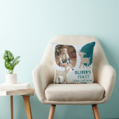 Cute Baby's 1st Christmas Photo Reindeer クッション (椅子)