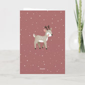 Cute Baby's 1st Christmas Photo Reindeer Holiday カード (裏面)