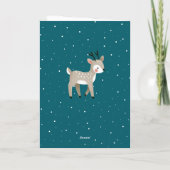 Cute Baby's 1st Christmas Photo Reindeer Holiday カード (裏面)