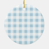 Cute baby's first Christmas tree blue teddy bear セラミックオーナメント (裏面)