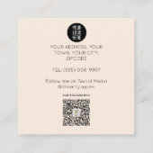 Cute Babysitter Business Card | Fun & Friendly i スクエア名刺 (裏面)