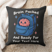 Cute Back-to-School Customizable “Brain Ready" クッション (ブランケット)