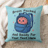 Cute Back-to-School Customizable “Brain Ready" クッション (ブランケット)
