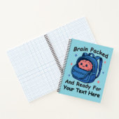 Cute Back-to-School Customizable “Brain Ready" ノートブック (内部)