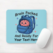 Cute Back-to-School Customizable “Brain Ready" マウスパッド (マウス)