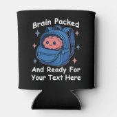 Cute Back-to-School Customizable “Brain Ready" 缶クーラー (裏面)