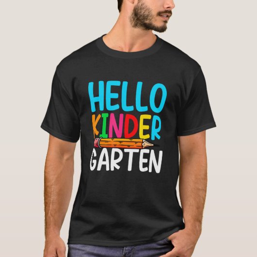 Cute Back To School Hello Kindergarten First Day O Tシャツ (正面)