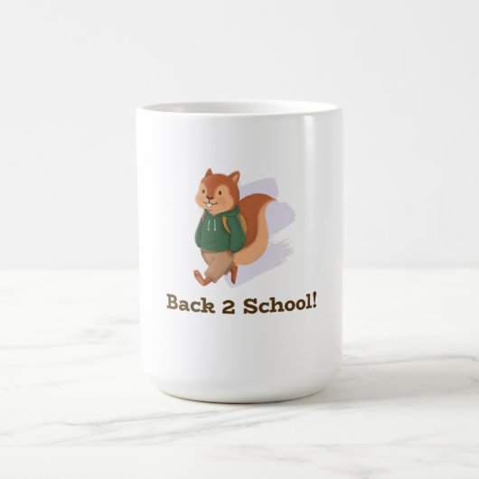 cute back to school  squirel design コーヒーマグカップ (中央)