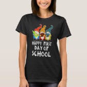 Cute Back to School Teacher Gnome Happy First Day  Tシャツ (正面)