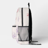 Cute backpack floral design  プリントバックパック (右)