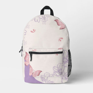 Cute backpack floral design  プリントバックパック