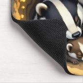 Cute  Badger Family Personalized マウスパッド (コーナー)