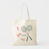 Cute badminton illustration customize tote bag トートバッグ (正面)
