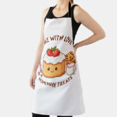 Cute "Bake With Love" Illustration エプロン (インサイチュ)