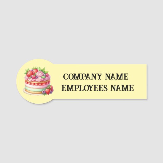 Cute bakery cake add names 名札 (正面)