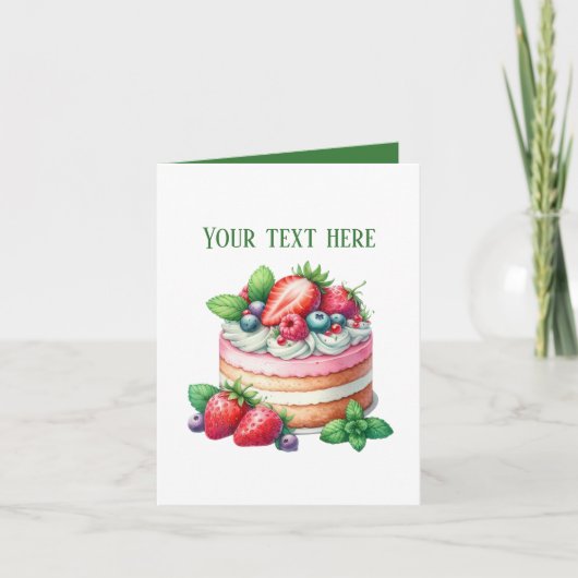 Cute Bakery cake lovers customizable カード (正面)
